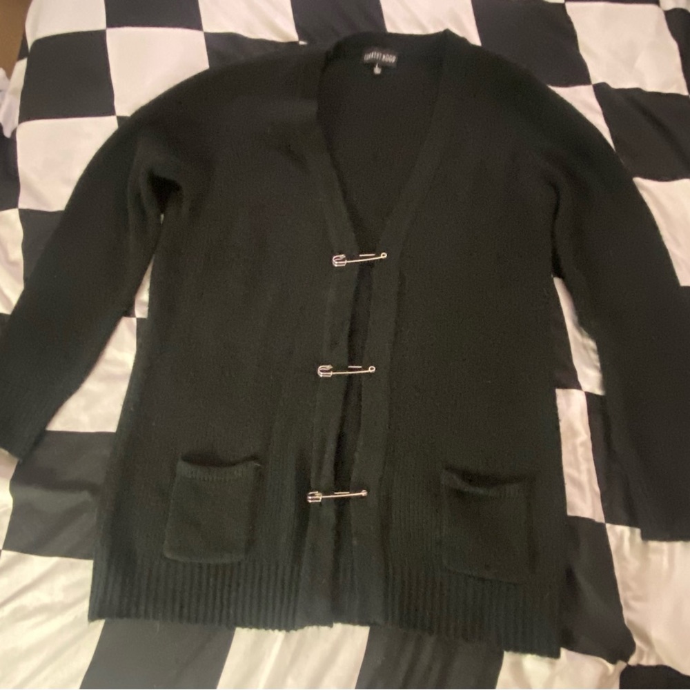 Current Mood Cardigan with Safety Pin Detail